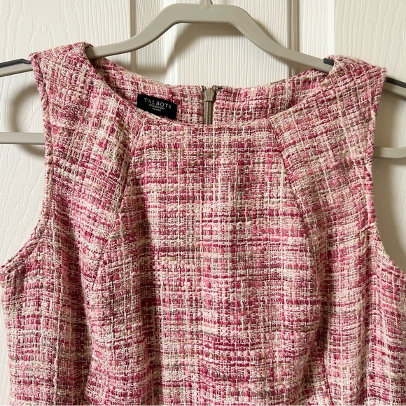 Talbots 8P Classic Vintage Pink Tweed Dress - Picture 3 of 6
